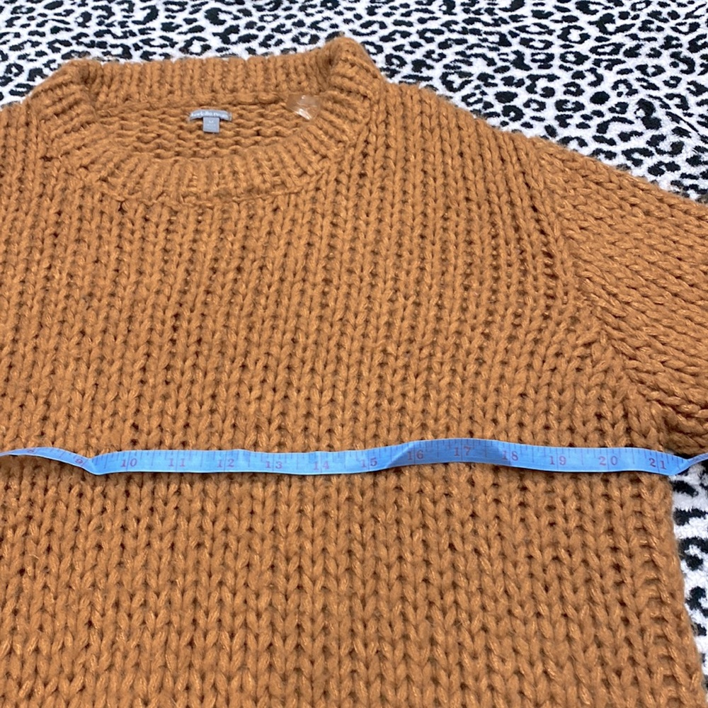 Charlotte Russe Burnt Orange Copper Knitted Sweater Long Sleeves Women's Size M - Picture 6 of 10